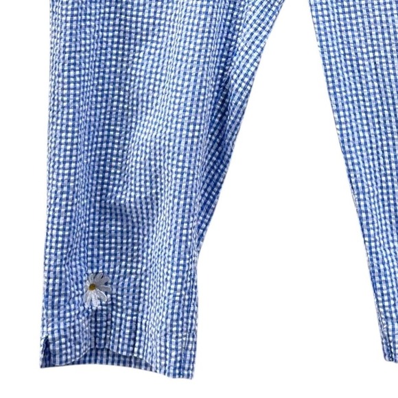 Quacker Factory Vintage Capri Pants Set Blue Medium - Picture 10 of 16